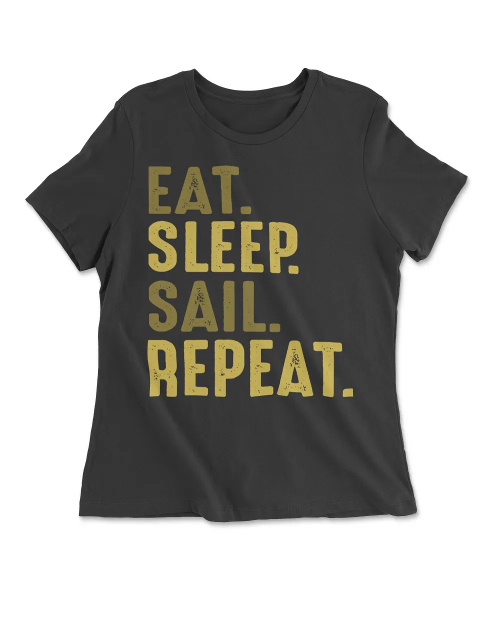 Eat Sleep Sail Repeat Women's Premium Slim Fit Tee black s