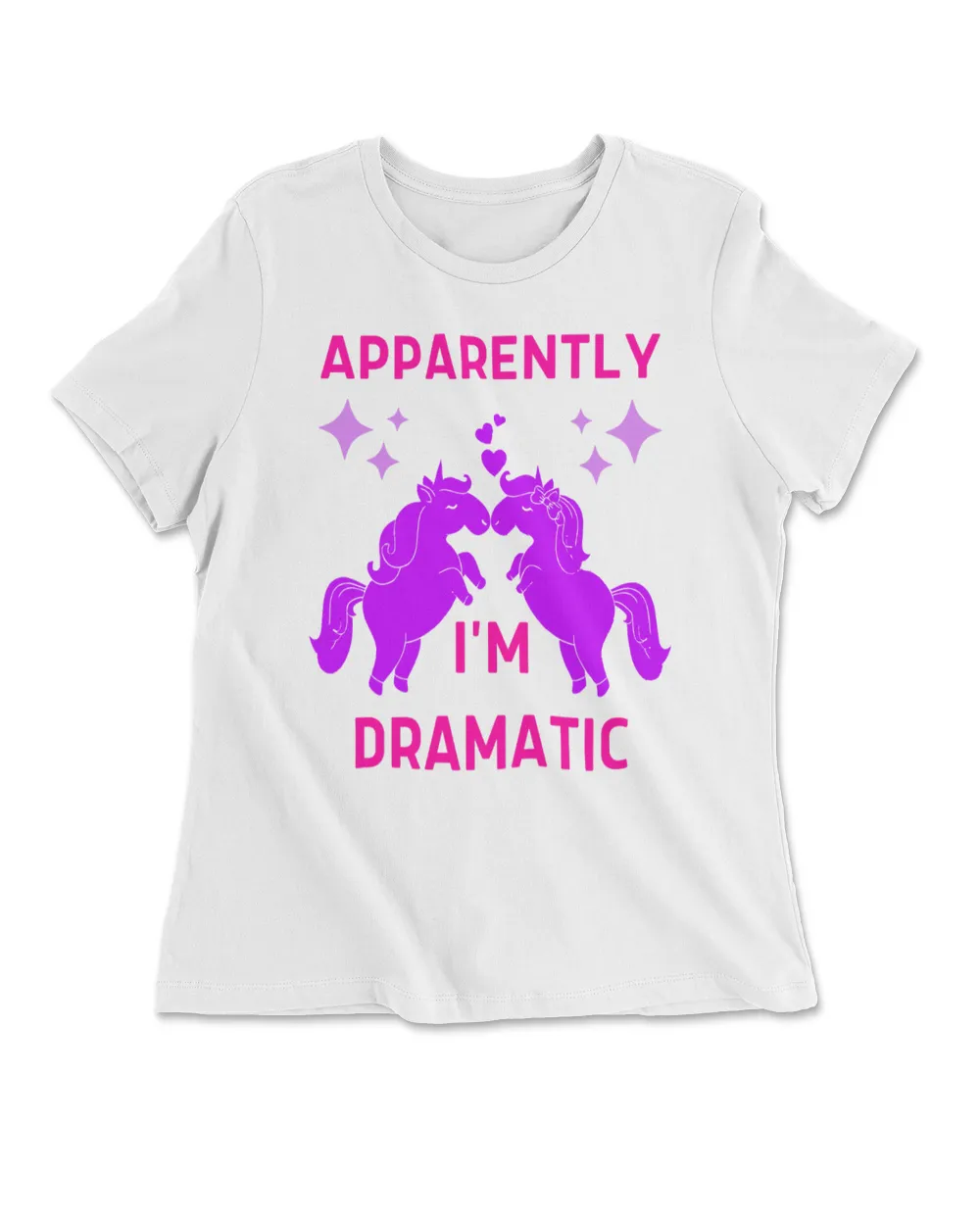 Apparently I'm Dramatic Women's Premium Slim Fit Tee white s