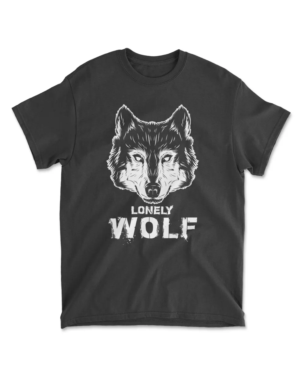 Wolf Lonely Men's Standard T-Shirt black s