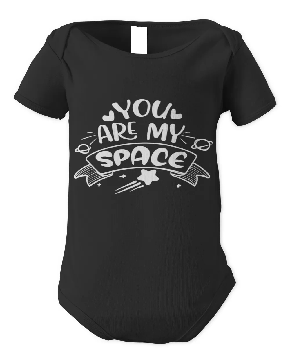 You are my space Infant Short Sleeve Bodysuit black 3m
