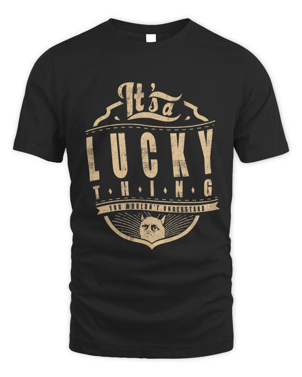 LUCKY THINGS D4 Unisex Standard T-Shirt black s