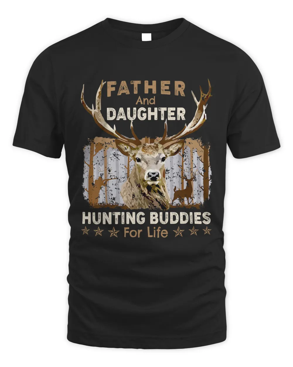 Father And Daughter Unisex Standard T-Shirt black s