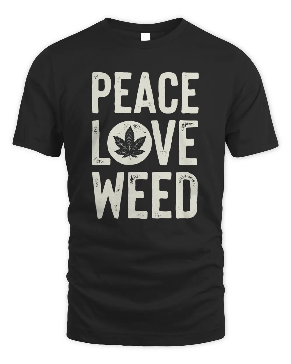 Peace Love Weed Men's Standard T-Shirt black s