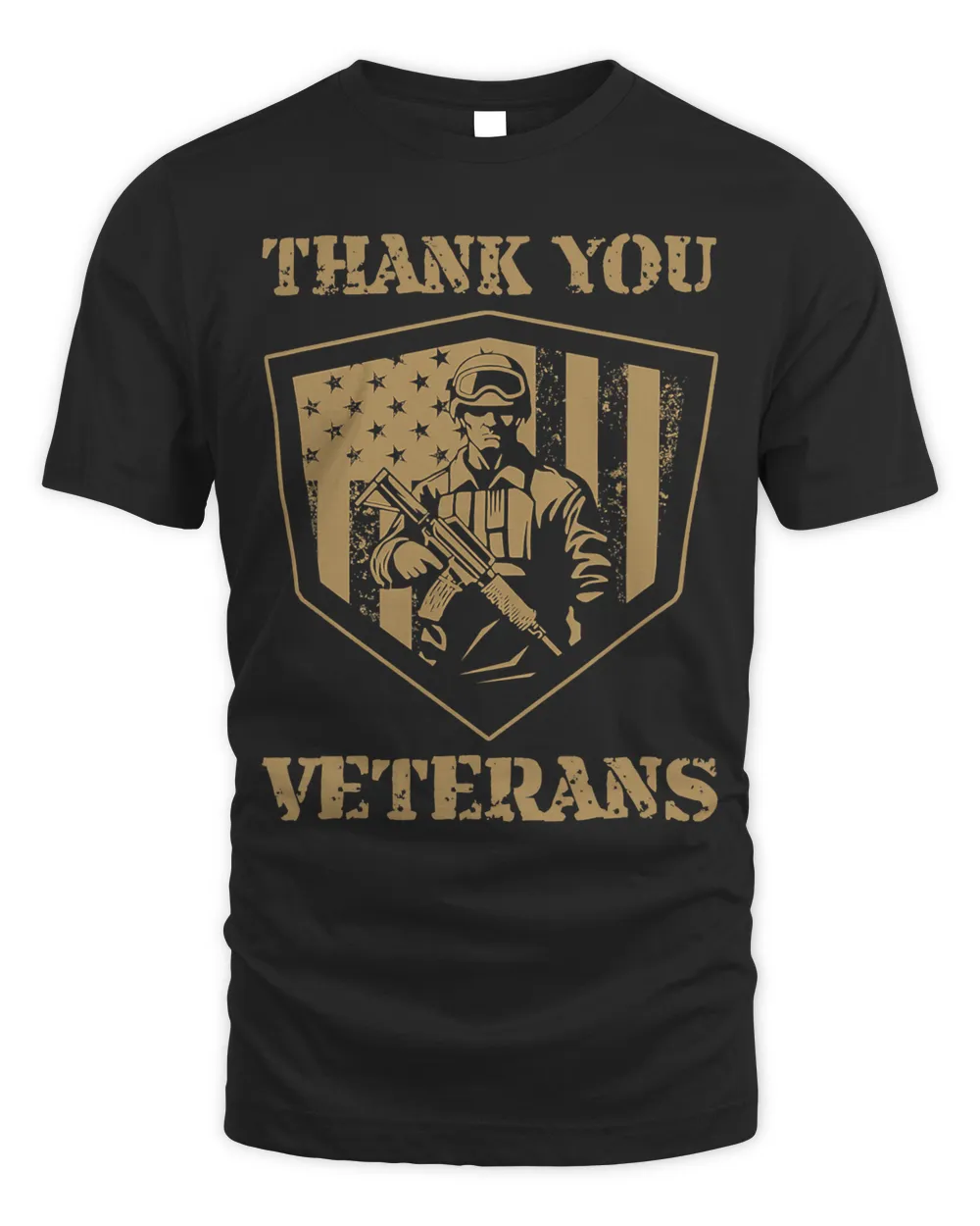 Thank You Veterans 281 Unisex Standard T-Shirt black s