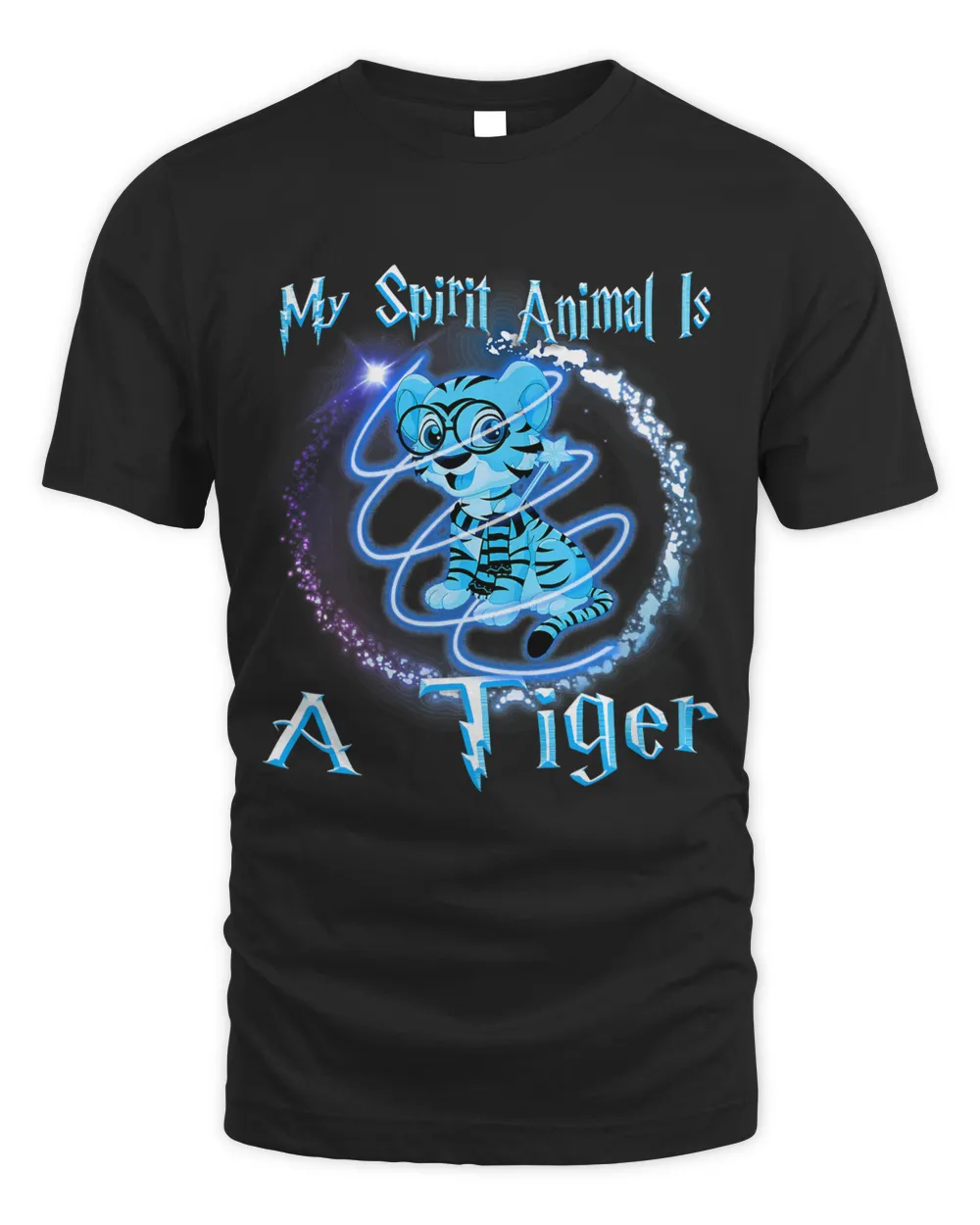 My Spirit Animal Is A Tiger Costume 118 Unisex Standard T-Shirt black s