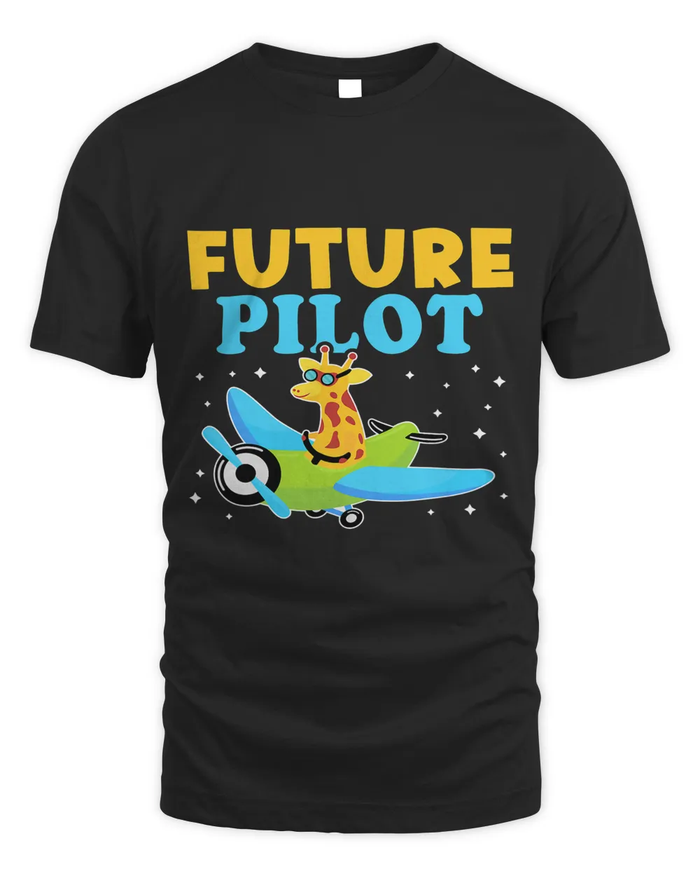 Airplane Future Pilot 1 Unisex Standard T-Shirt black s