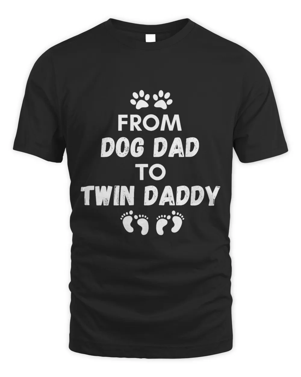 From Dog Dad to Twin Daddy Unisex Standard T-Shirt black s