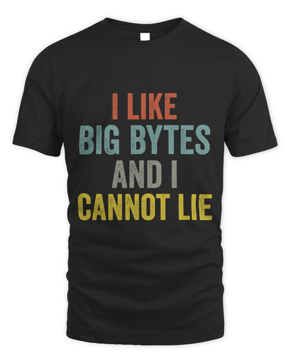 I like big bytes and I cannot lie for programmers developer Unisex Standard T-Shirt black s
