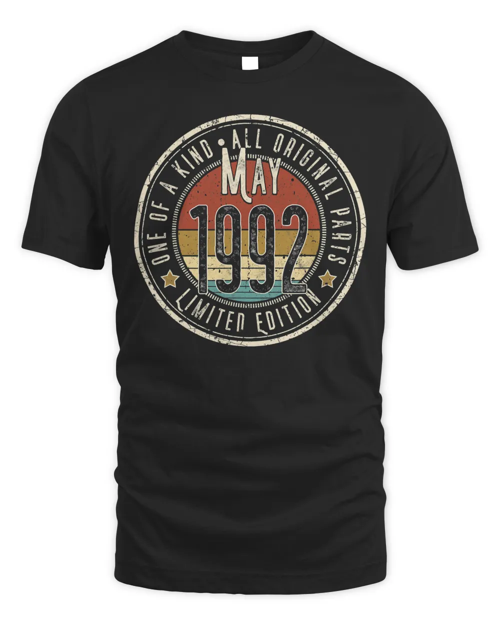 30 Year Old May 1992 Born in 1992 30th Birthday Unisex Standard T-Shirt black s