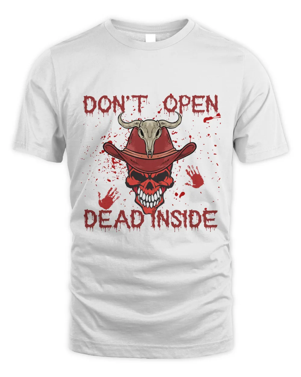 DONT OPEN DEAD INSIDE 2 Unisex Standard T-Shirt white s