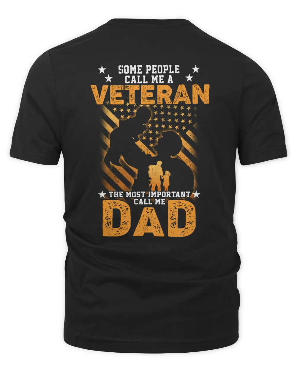 (Back) Veteran Dad Unisex Premium T-Shirt black s