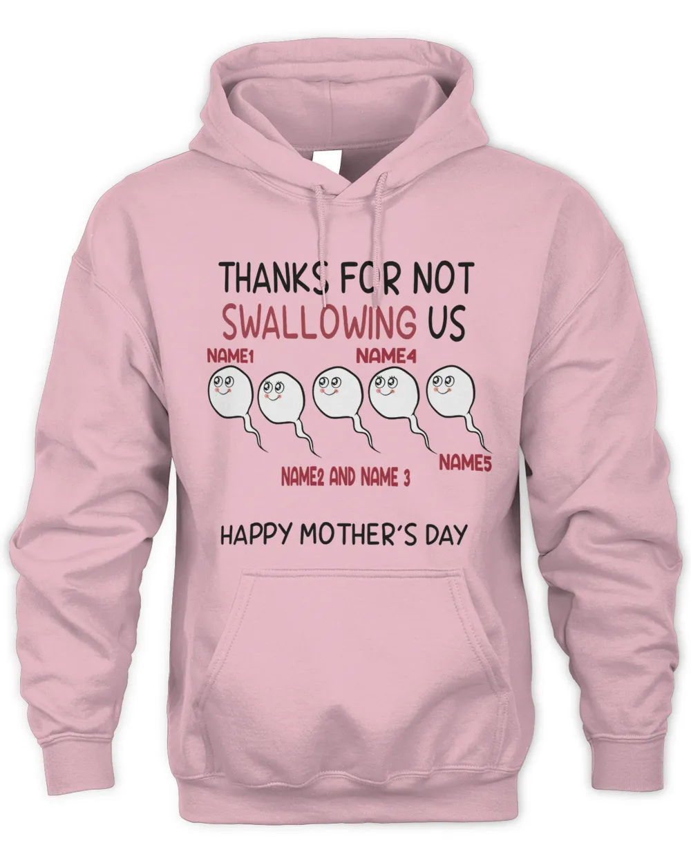 HAPPY MOTHER'S DAY - 5CHILD Unisex Hoodie light-pink s