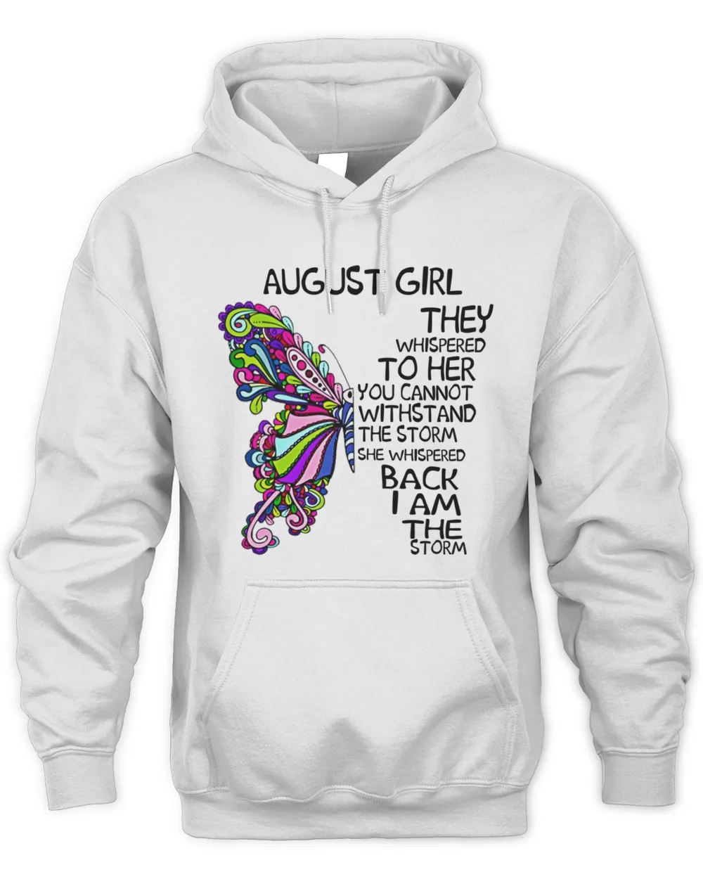 August Girl Unisex Hoodie white s