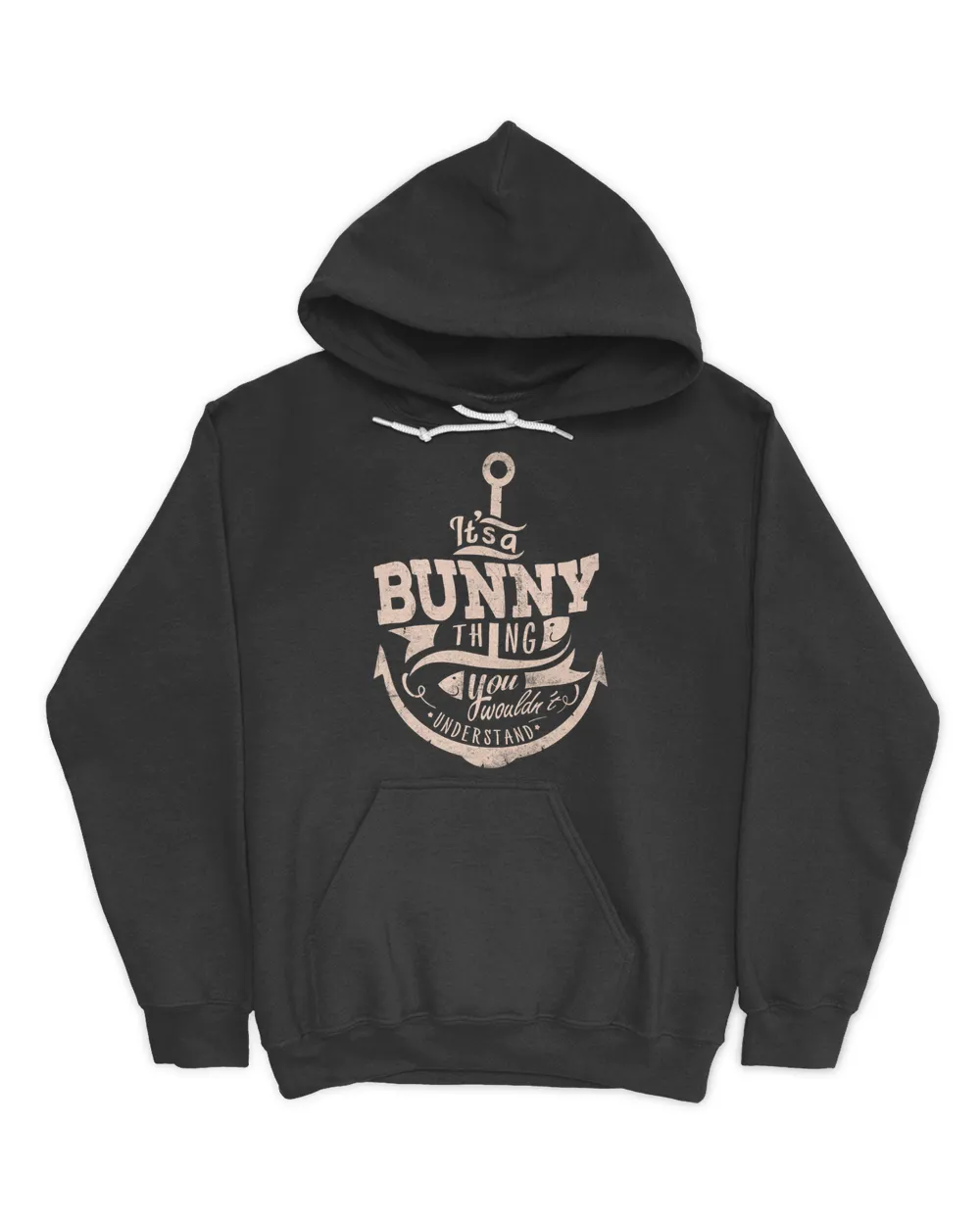 BUNNY THINGS D2 Unisex Hoodie black s