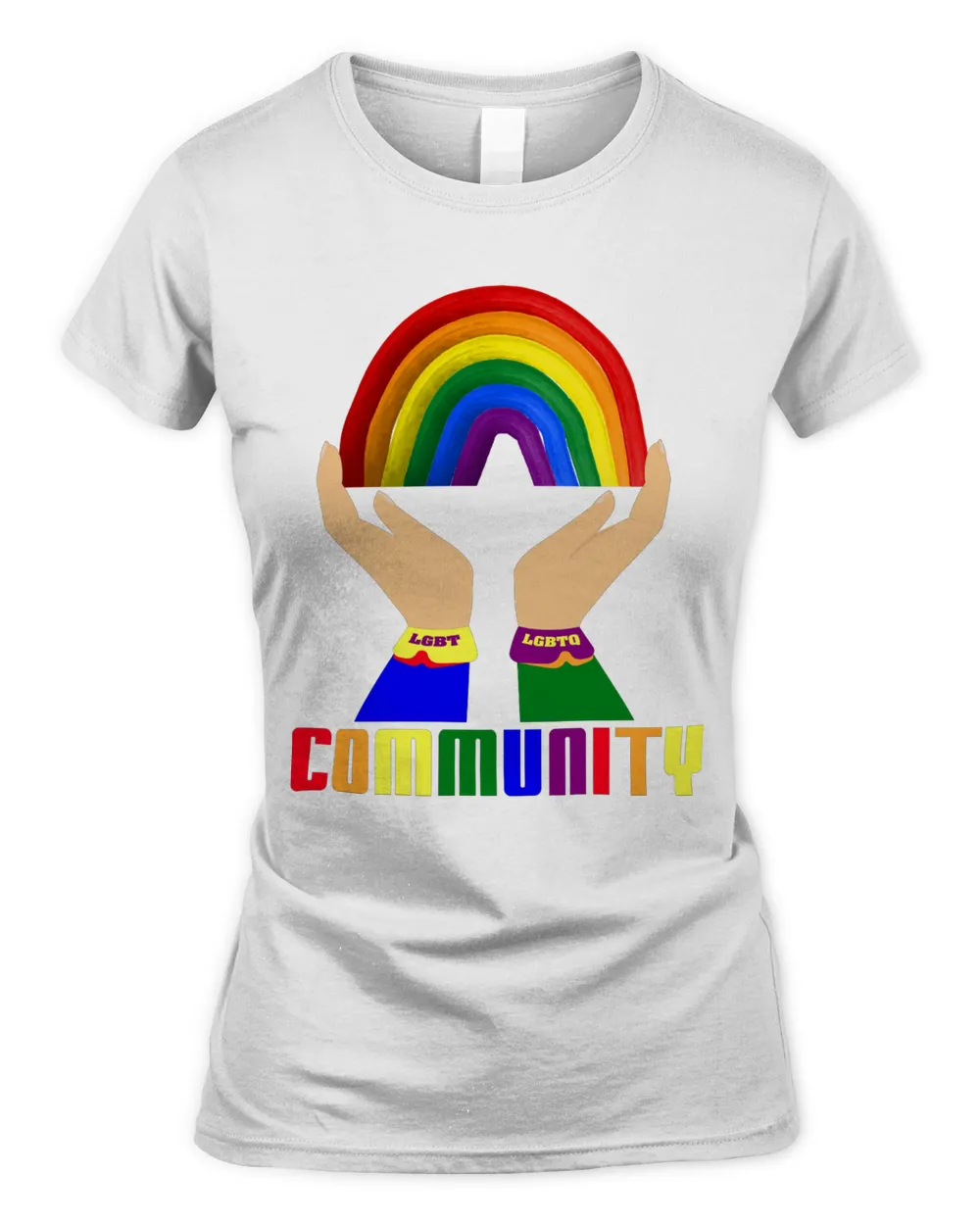 LGBT Pride Month T-Shirt, LGBT History Month Slogan Shirt Women's Standard T-Shirt white s