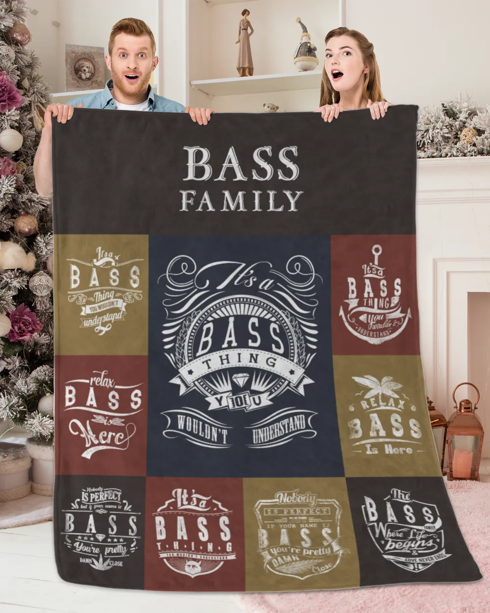 BASS BLANKET F1 Cozy Plush Fleece Blanket white 30x40in