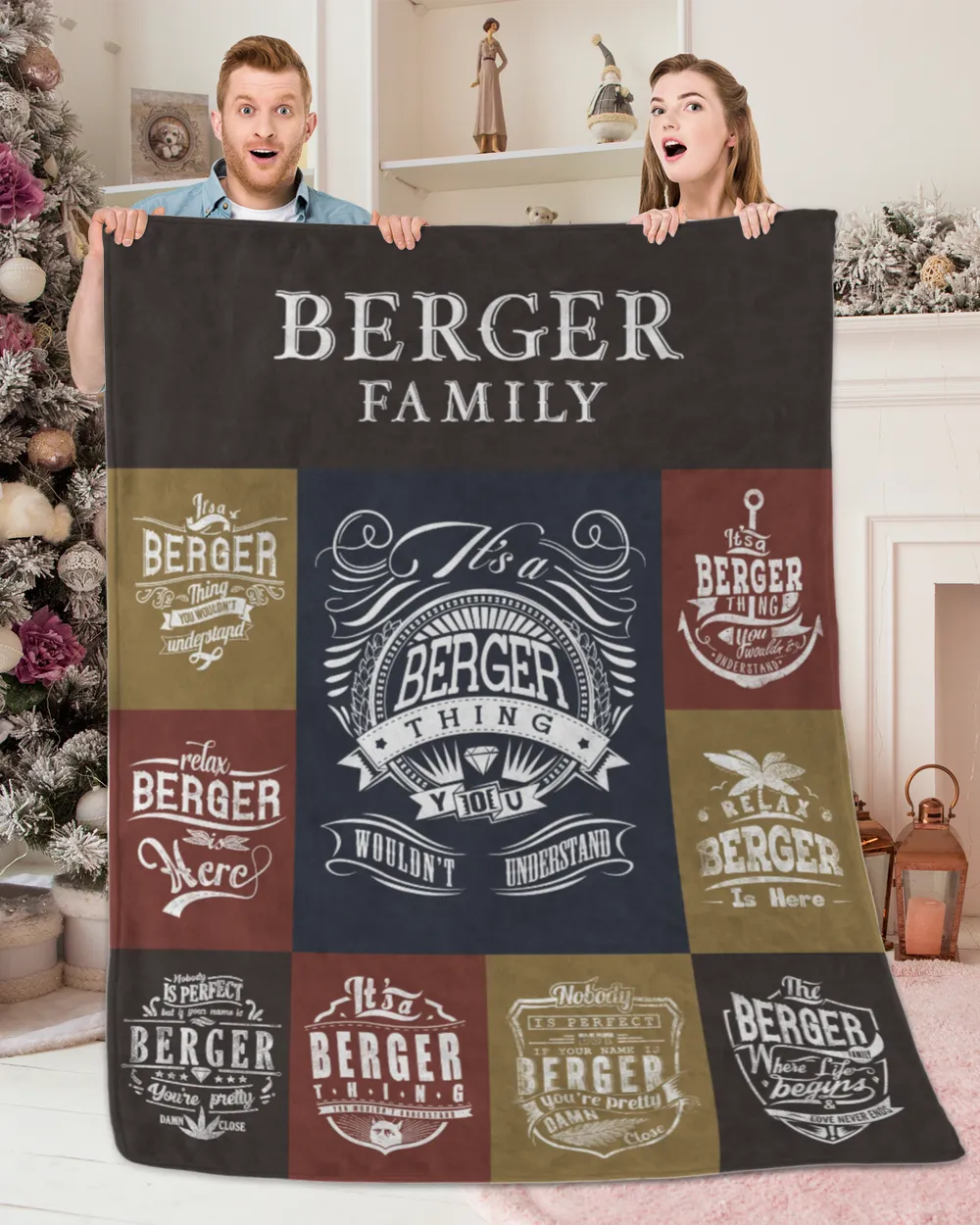 BERGER BLANKET F1 Cozy Plush Fleece Blanket white 30x40in