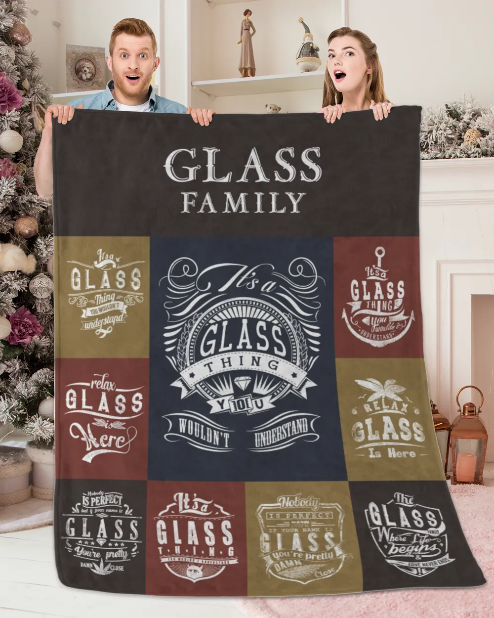 GLASS BLANKET F1 Cozy Plush Fleece Blanket white 30x40in