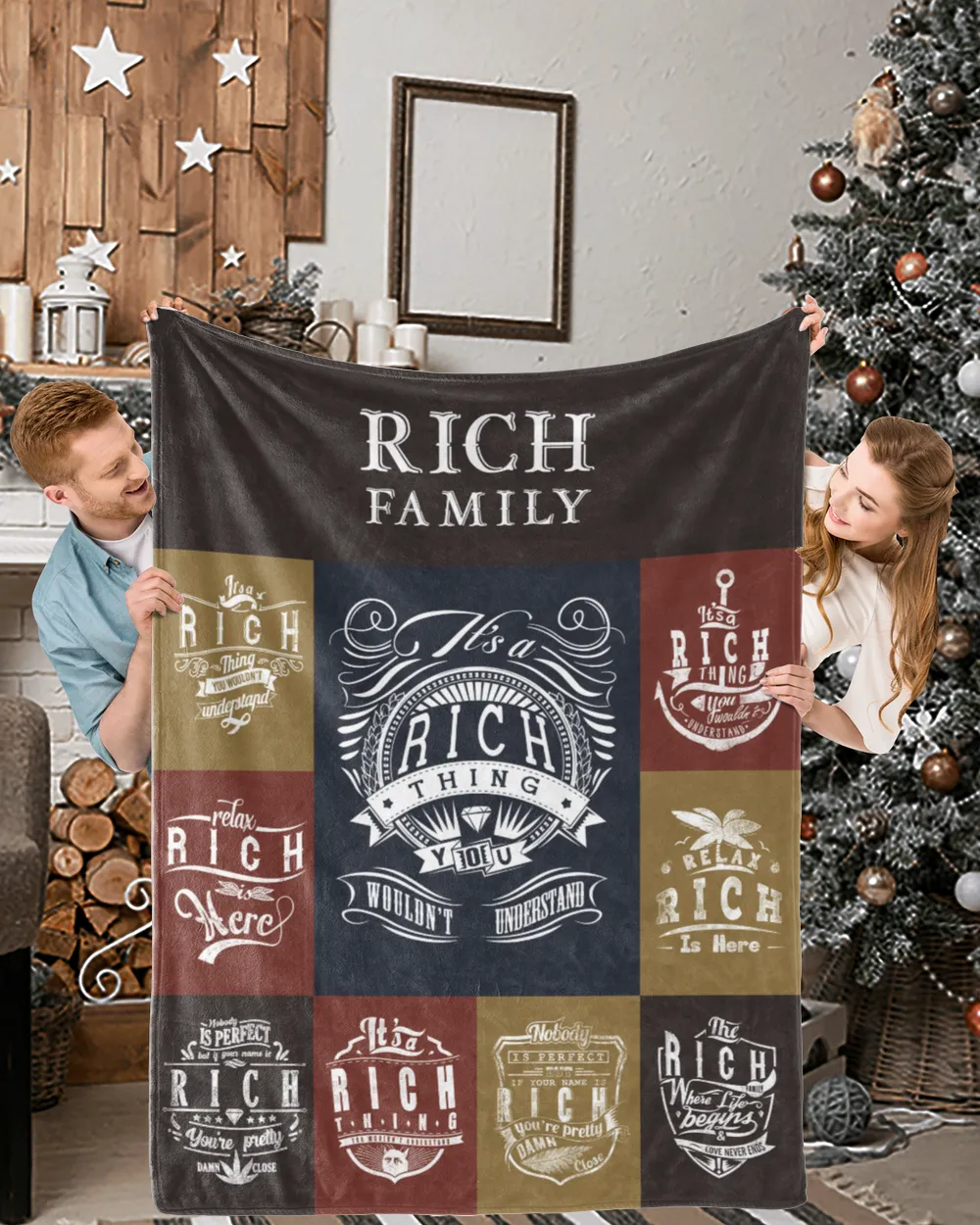 RICH BLANKET F1 Cozy Plush Fleece Blanket white 30x40in