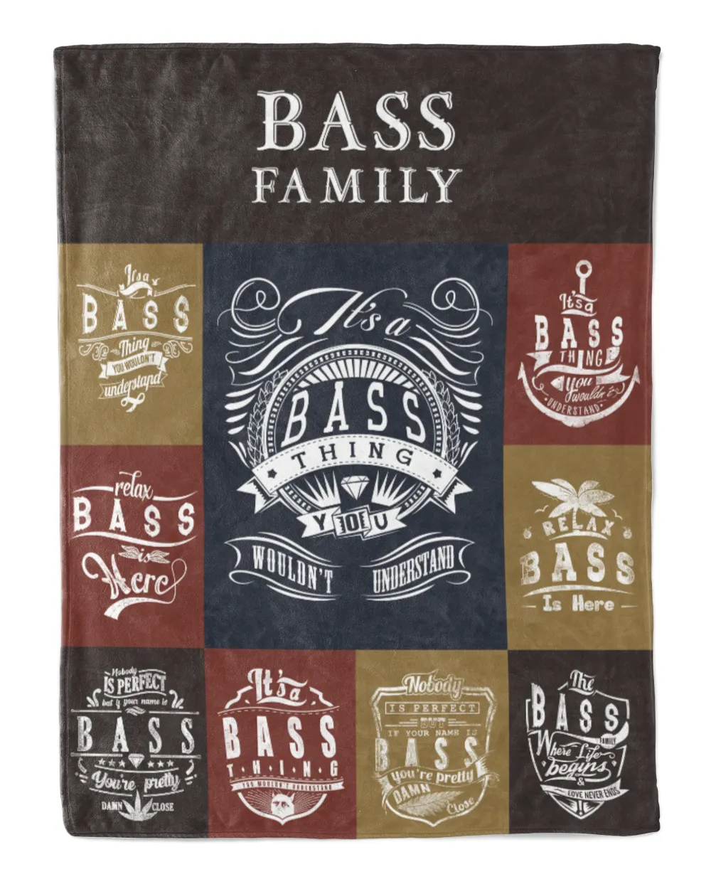 BASS BLANKET F1 Cozy Plush Fleece Blanket white 30x40in