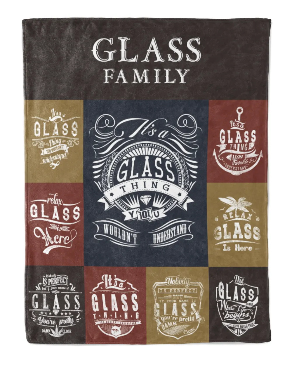 GLASS BLANKET F1 Cozy Plush Fleece Blanket white 30x40in