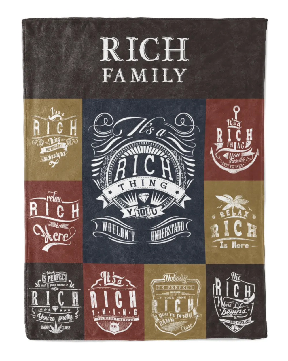 RICH BLANKET F1 Cozy Plush Fleece Blanket white 30x40in