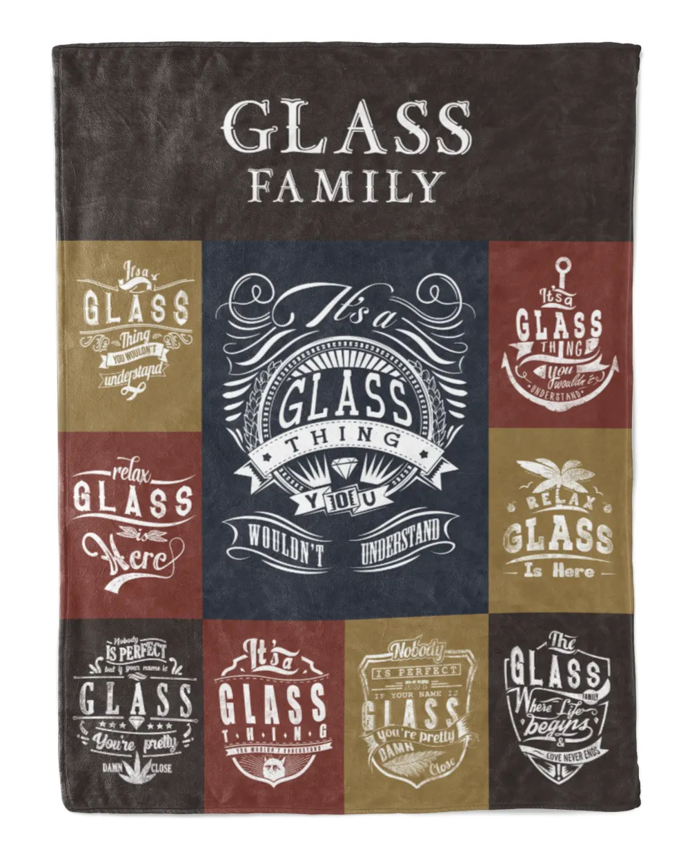 GLASS BLANKET F1 Cozy Plush Fleece Blanket white 30x40in