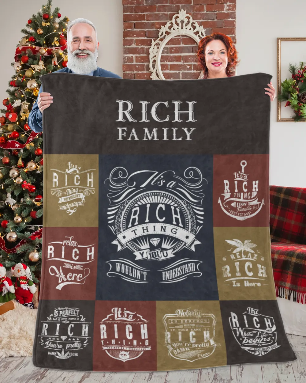 RICH BLANKET F1 Cozy Plush Fleece Blanket white 30x40in