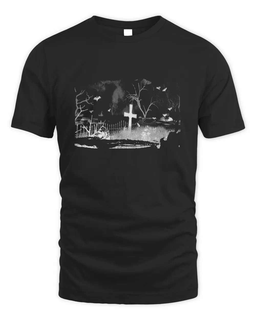 Halloween spooky graveyard bats Men's Standard T-Shirt black s