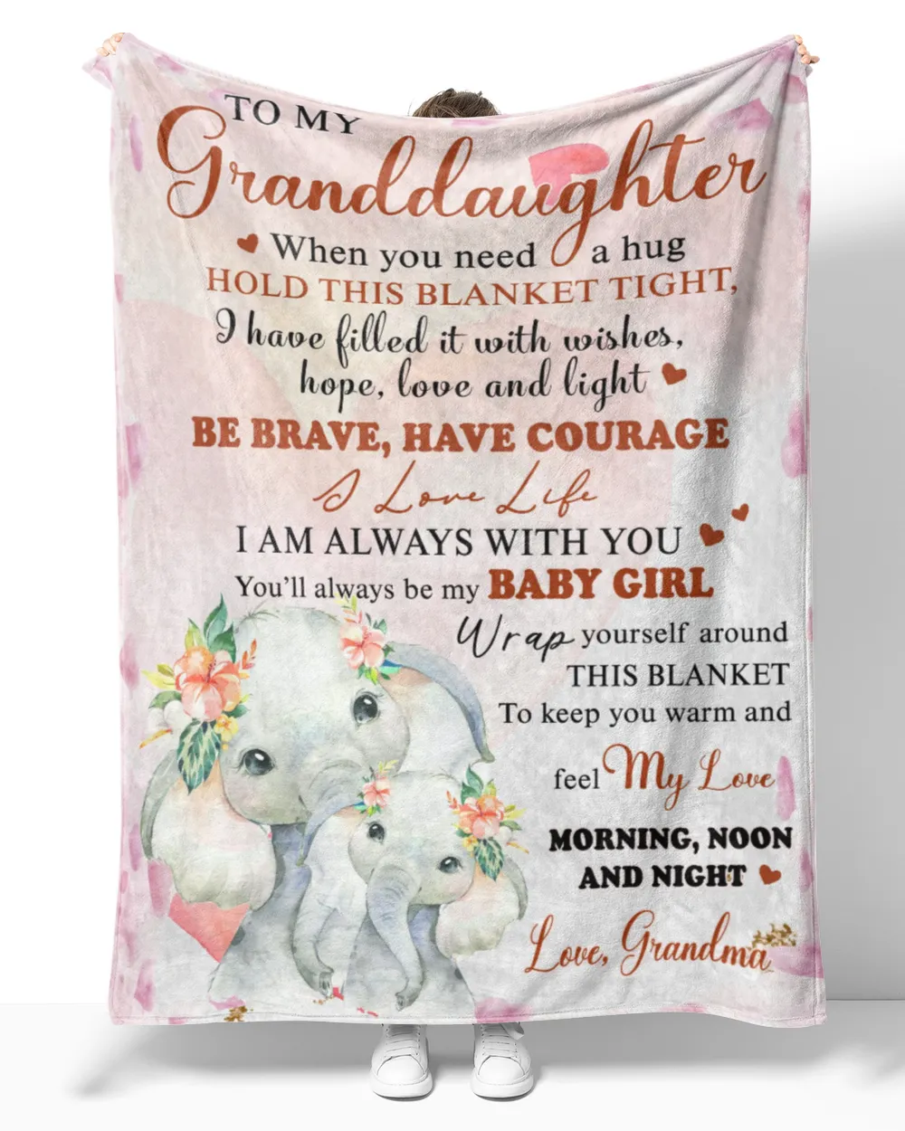 To My Grandma Cozy Plush Fleece Blanket (60x80in) white 60x80in