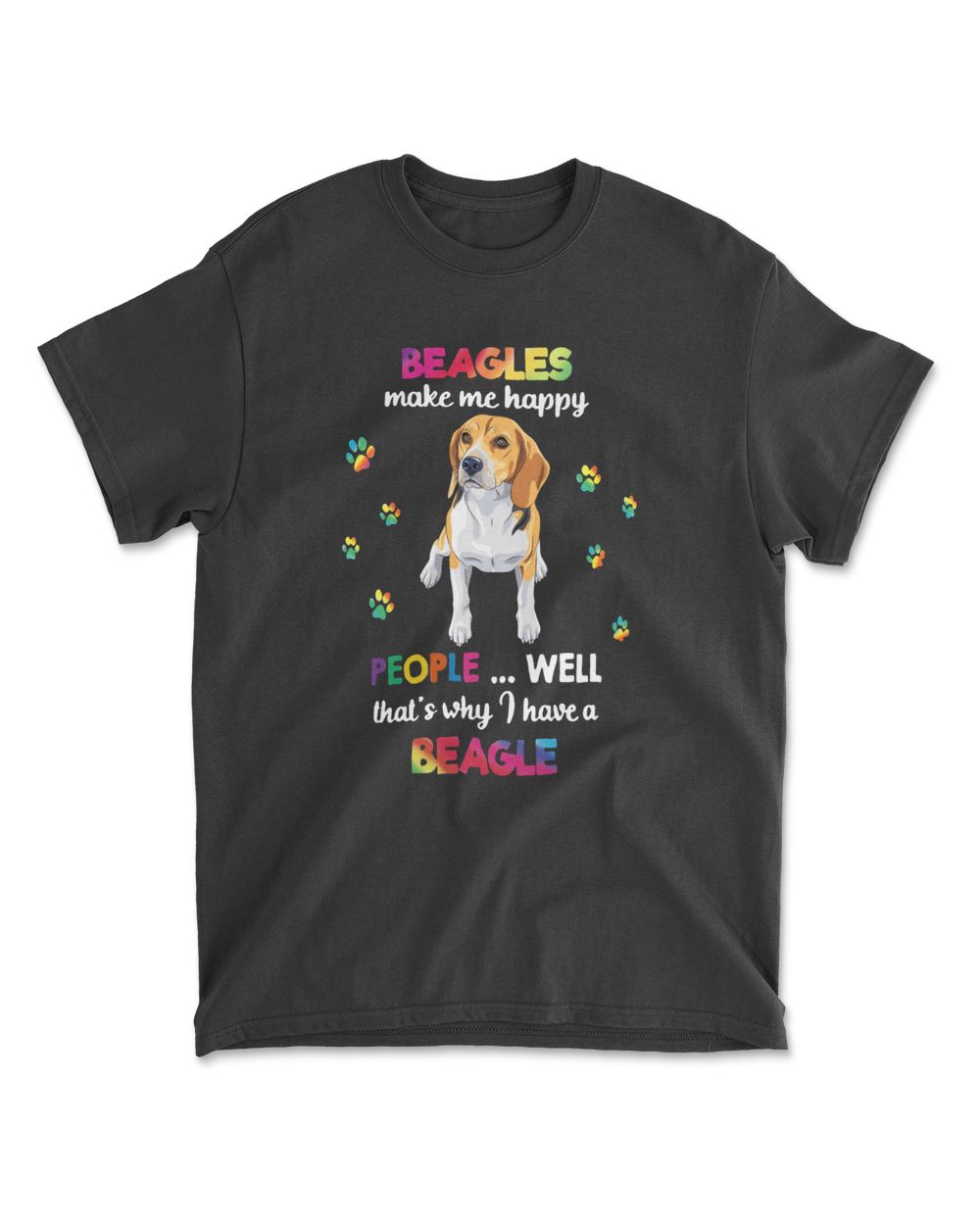 Beagles make make happy Men's Standard T-Shirt black s
