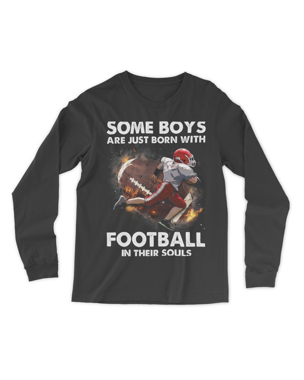Football In The Soul Men's Long Sleeved T-Shirt black s