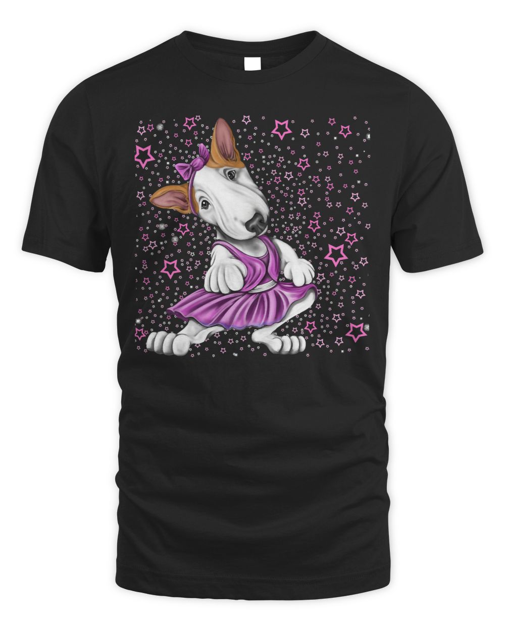 Dog Bully Ballerina Dog Unisex Standard T-Shirt black s