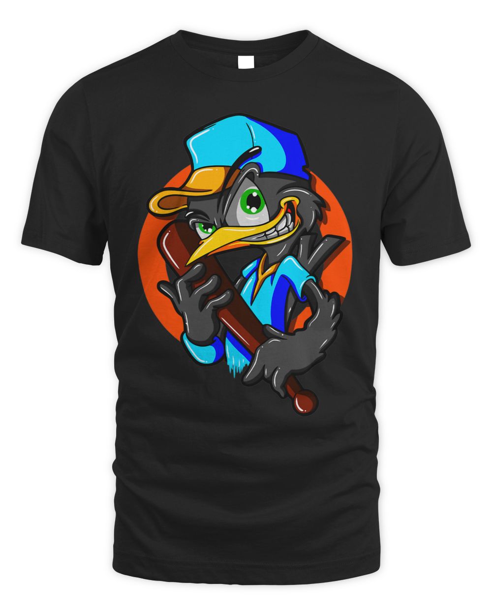 Baseball Birds Unisex Standard T-Shirt black s