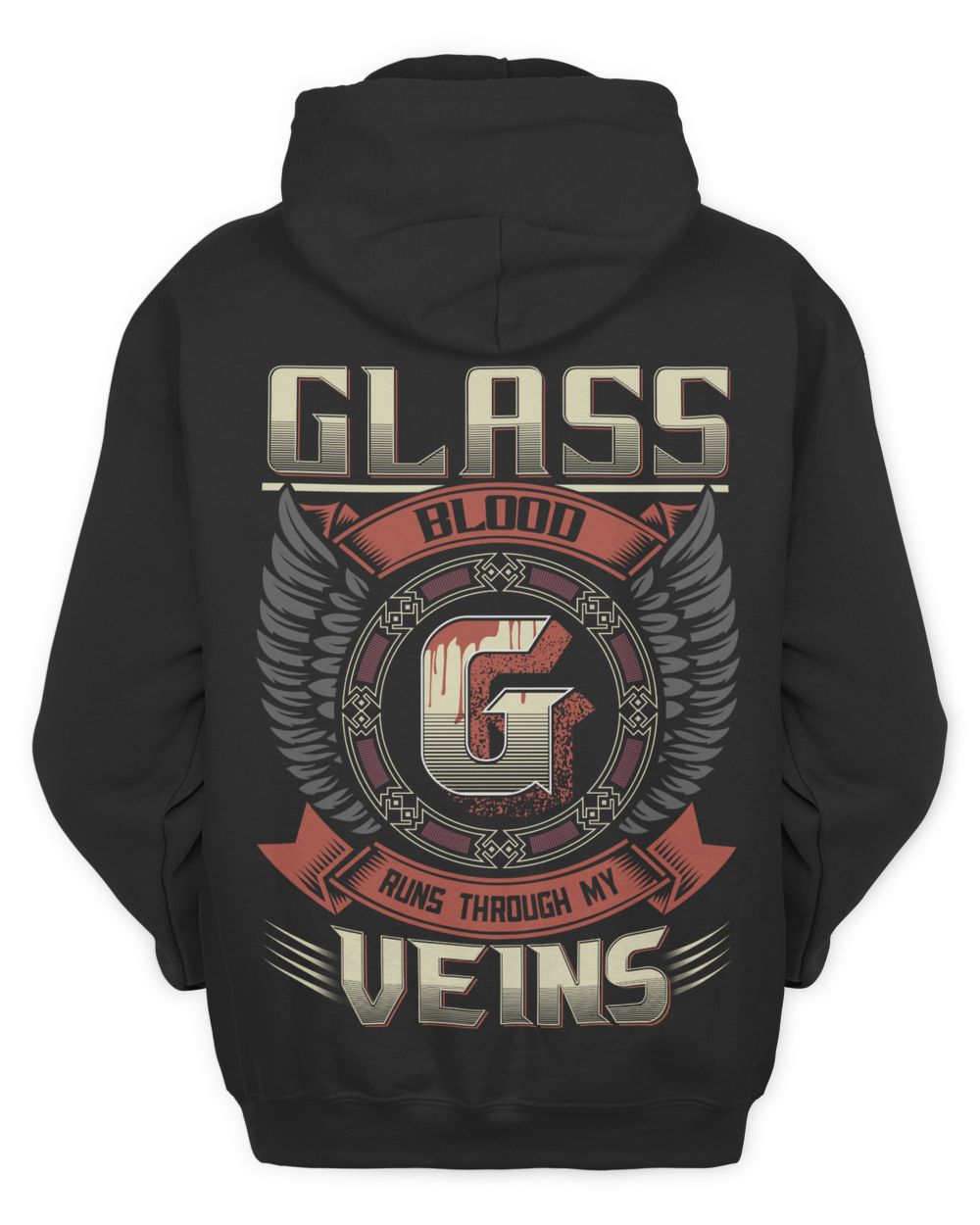 GLASS BLOOD D1 Unisex Hoodie black s