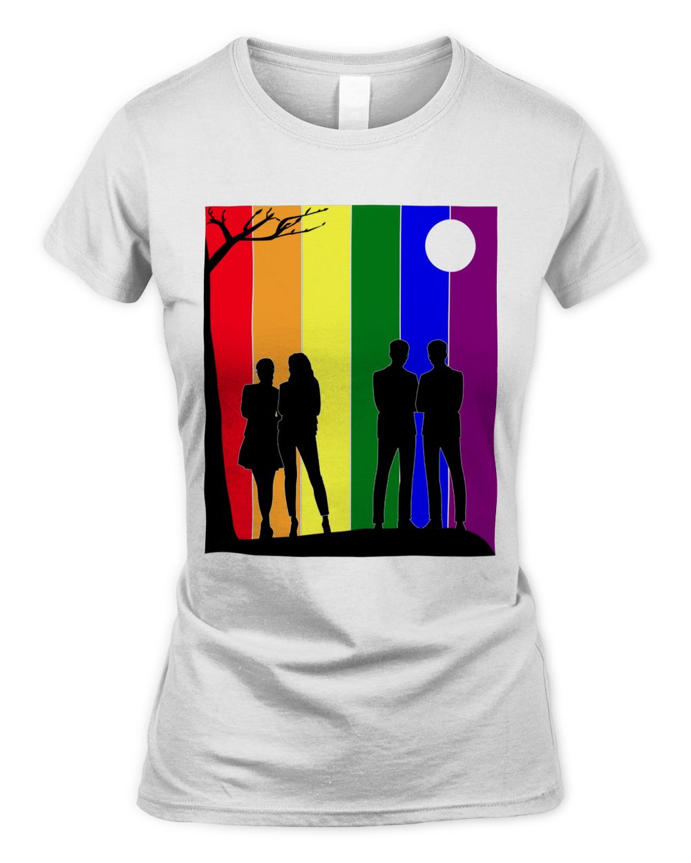 LGBT Pride Month T-Shirt, LGBT History Month Slogan Shirt, Respect Love Women's Standard T-Shirt white s