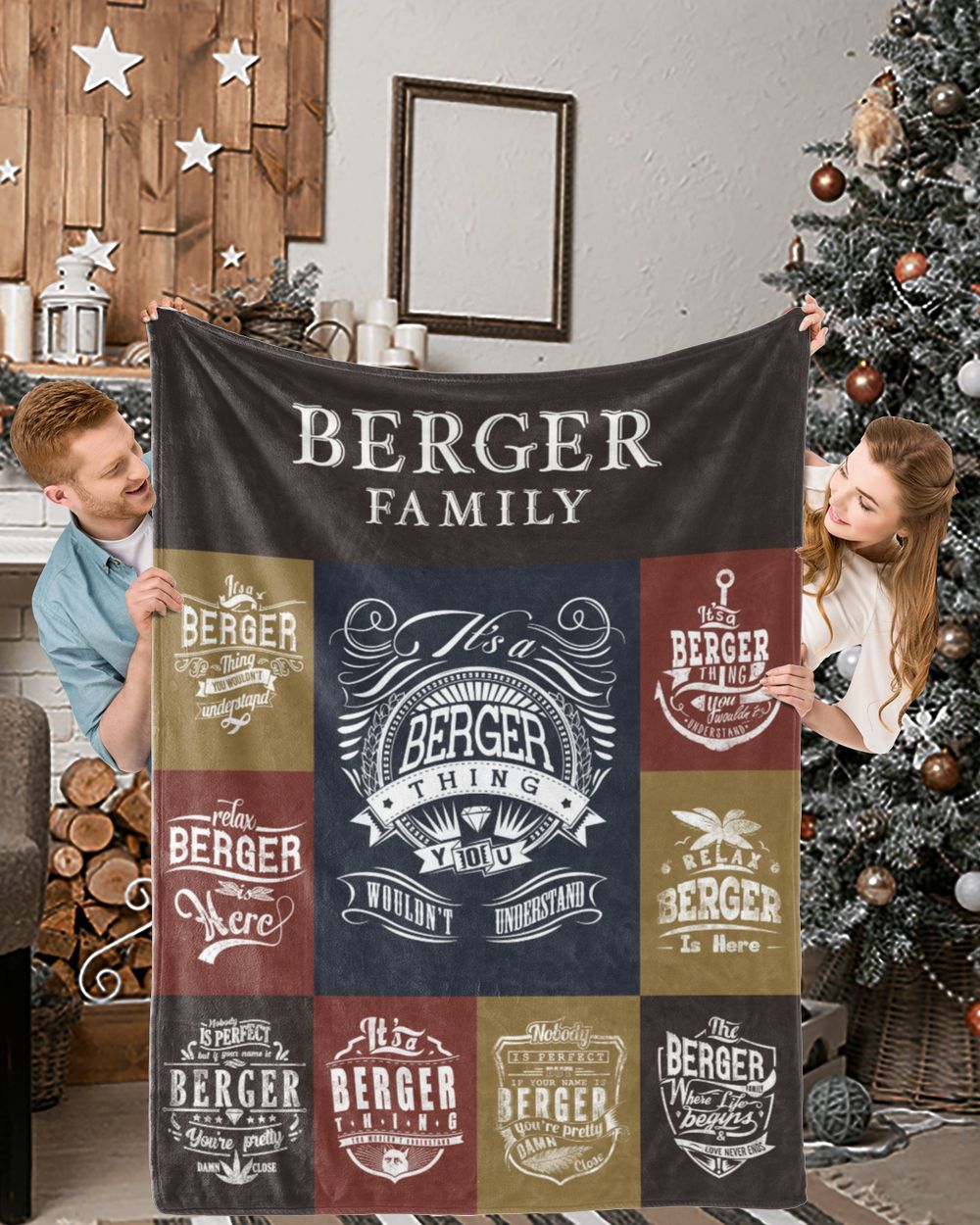 BERGER BLANKET F1 Cozy Plush Fleece Blanket white 30x40in