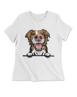 Animal Dog Border Collie Women's Premium Slim Fit Tee white s