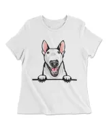 Animal Dog Bull Terrier Women's Premium Slim Fit Tee white s
