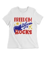 Freedom Rocks Women's Premium Slim Fit Tee white s