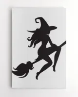 Witch Halloween Ready To Hang Canvas (24x36 inch) white 24x36in