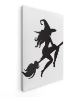 Witch Halloween Ready To Hang Canvas (24x36 inch) white 24x36in