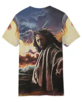 Jesus, Hold My Hand AOP Unisex Premium T-shirt (Made in the EU) white s