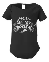 You are my space Infant Short Sleeve Bodysuit black 3m