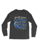 He Will Cover You Men's Long Sleeved T-Shirt black s