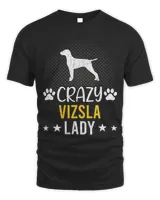 Crazy Vizsla Lady Dog Lover Unisex Standard T-Shirt black s