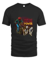 Save Gase use Dog Power Unisex Standard T-Shirt black s
