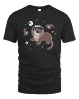 Cool Otter Space Hoodie Men's Standard T-Shirt black s