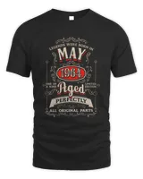 58th Birthday Legends Born May 1964 58 Year Old Vintage Unisex Standard T-Shirt black s