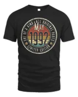 30 Year Old May 1992 Born in 1992 30th Birthday Unisex Standard T-Shirt black s
